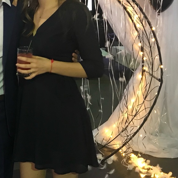 Abercrombie wrap dress in navy blue - Picture 4 of 4